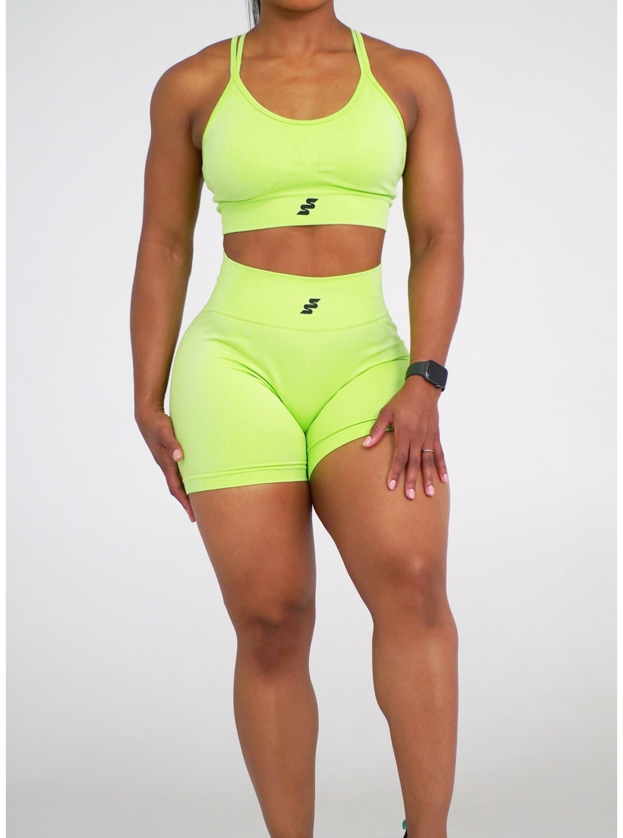 Sports bra and shorts matching set