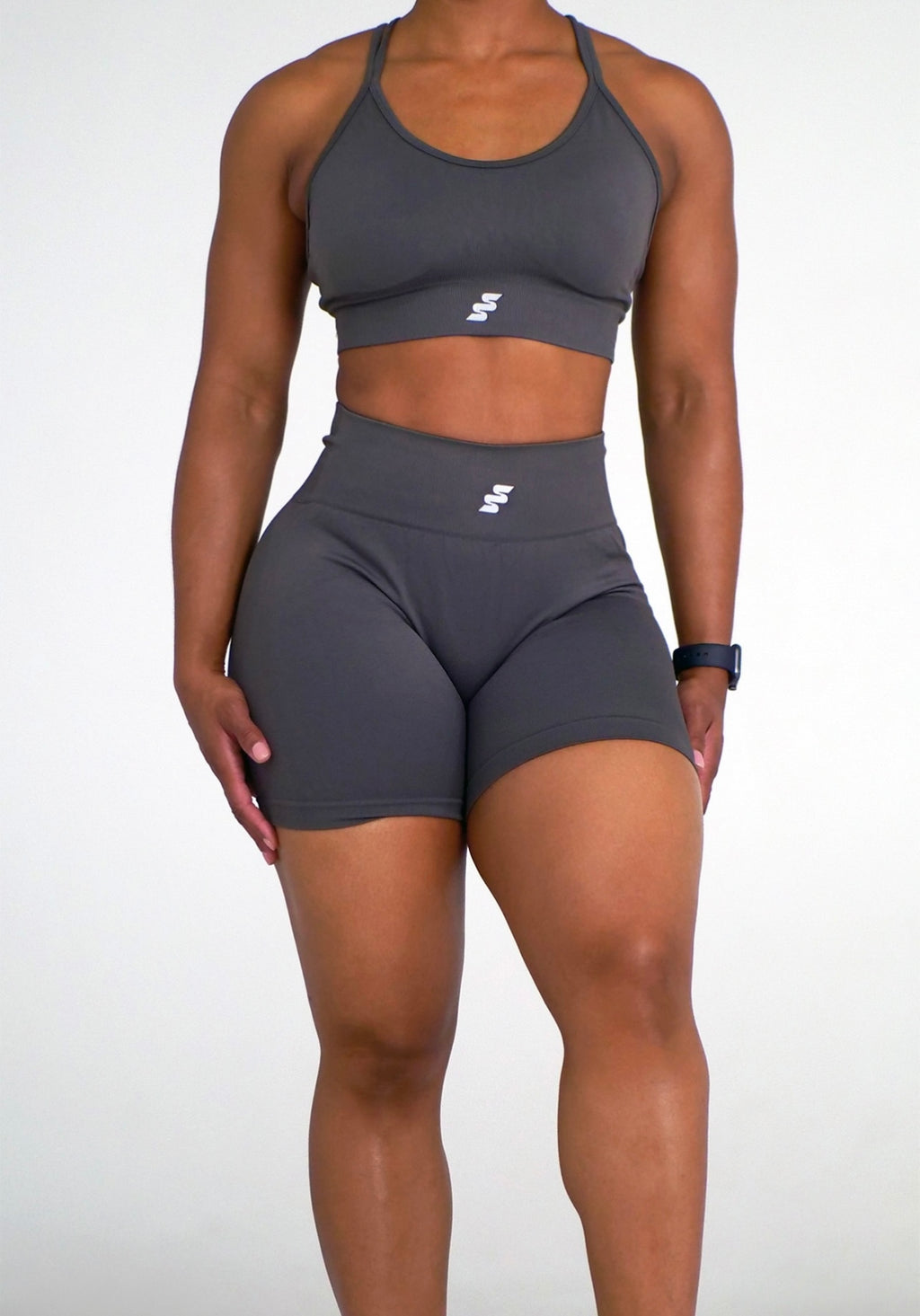 Sports bra and shorts matching set