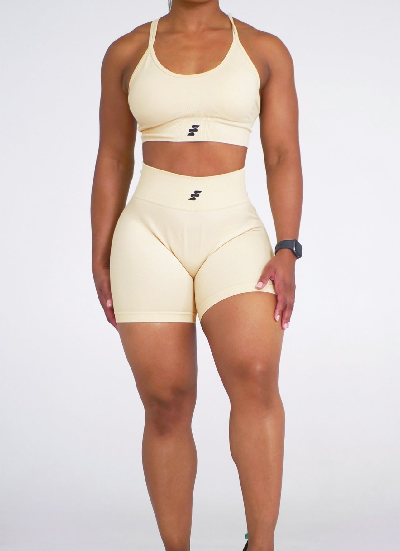 Sports bra and shorts matching set